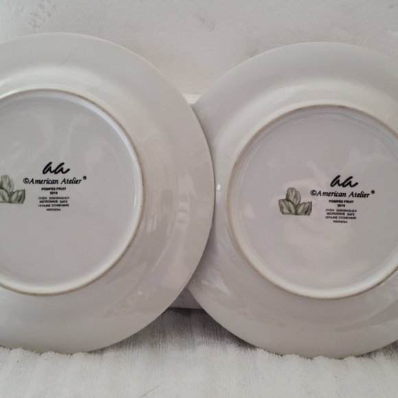 American Atelier Pompeii Fruit 8" Salad Plates # 5019 Set of 2 - Picture 6 of 13